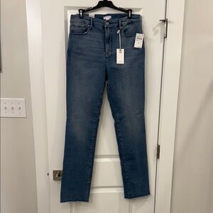 Good American Good Legs Straight Mid Rise - Size 12/31 - Medium Wash